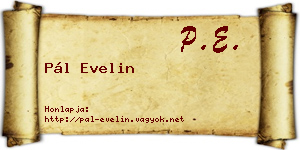 Pál Evelin névjegykártya